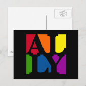 アリーポップ・アートのブラック葉書 ポストカード (正面/裏面)