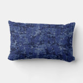 アリーモダンス〔占星術の〕十二宮図シンボルネイビーブルーデジタル迷彩柄 ランバークッション (裏面)