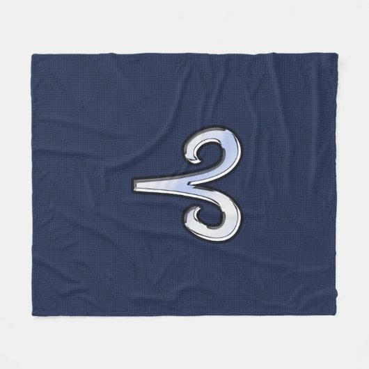 アリーモダンズ〔占星術の〕十二宮図サイン青炭素繊維デコール フリースブランケット (正面(横))