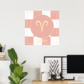 アリーモダンズ〔占星術の〕十二宮図 ポスター (ホームオフィス)