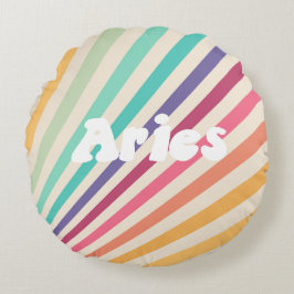 アリーレトロレインボー〔占星術の〕十二宮図星占い ラウンドクッション