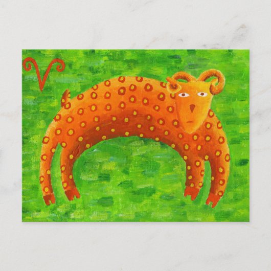 アリー占星術〔占星術の〕十二宮図スターサイン ポストカード (正面)