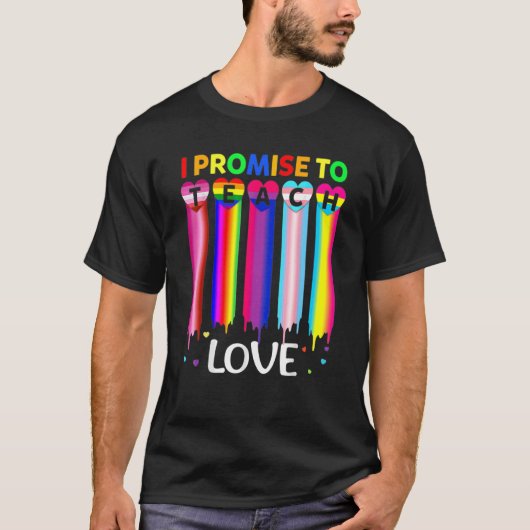アリー教え先生Lgbt Qを愛す誇りを持ったる Tシャツ (正面)