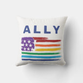 アリー芸術的レインボーフラグ装飾用クッション クッション (裏面)