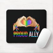 アリー誇りを持ったプライドLGBTトランスジェンダー国旗のハートゲイL マウスパッド (マウス)