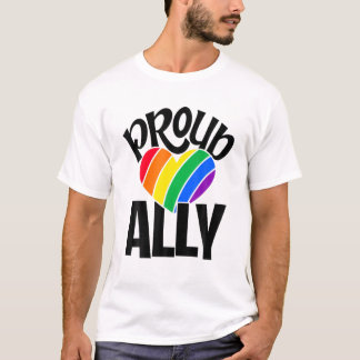アリー誇りを持ったレインボーLgbtqゲイダイバーシティトランスジェンダー Tシャツ