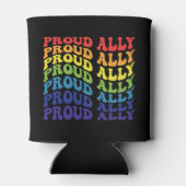 アリー誇りを持った | LGBTQ |ゲイプライド |レインボー 缶クーラー (裏面)