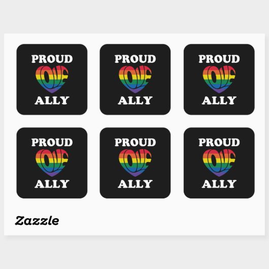 アリー誇りを持ったLGBTQプライド スクエアシール (シート)