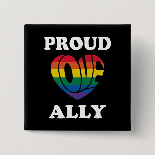 アリー誇りを持ったLGBTQプライド 缶バッジ