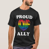 アリー誇りを持ったLGBTQプライド Tシャツ (正面)