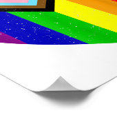 アリー誇りを持ったLGBTQAIゲイPOCトランスジェンダープライド国旗 ポスター (角)