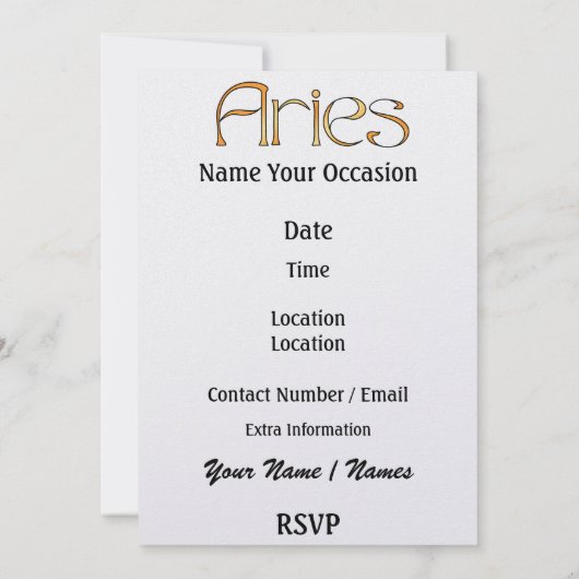 アリー誕生日2 - SRF 招待状 (裏面)