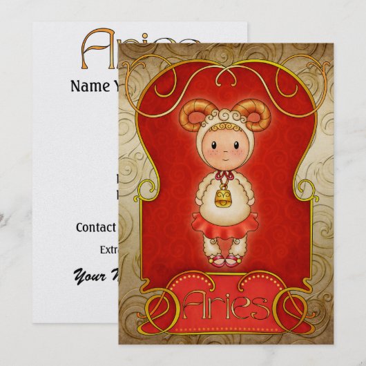 アリー誕生日2 - SRF 招待状 (正面/裏面)