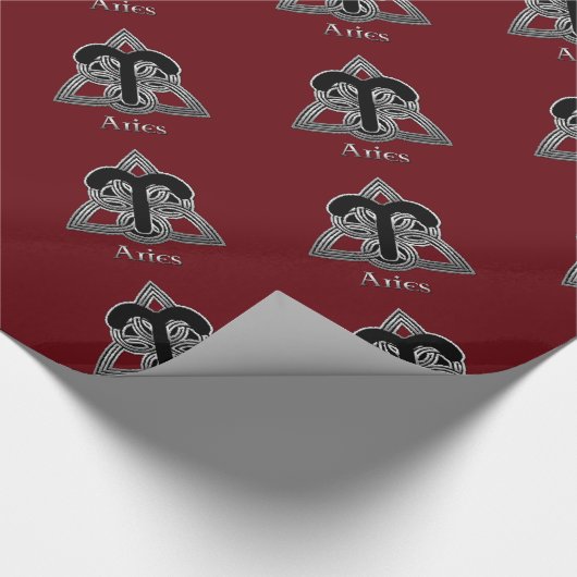 アリー誕生標識ケルト結び目模様〔占星術の〕十二宮図紙 ラッピングペーパー (角)