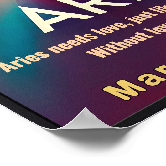 アリー鮮やかス〔占星術の〕十二宮図サインのポスター ポスター (角)