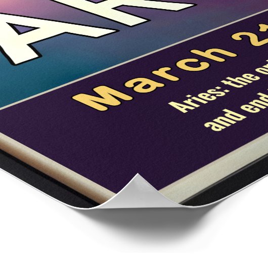 アリー鮮やかス〔占星術の〕十二宮図サインのポスター ポスター (角)