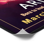 アリー鮮やかス〔占星術の〕十二宮図サインのポスター ポスター (角)