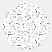 アリー〔占星術の〕十二宮図エレガンス – ラインアートバニー&ラム