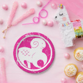 アリー〔占星術の〕十二宮図グランジシンボルピンクRAM星占い ペーパープレート (パーティー)