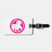 アリー〔占星術の〕十二宮図グランジシンボルピンクRAM星占い ラゲッジタグ (正面横)