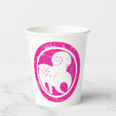 アリー〔占星術の〕十二宮図グランジシンボルピンクRAM星占い 紙コップ (正面)