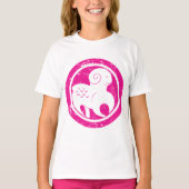 アリー〔占星術の〕十二宮図グランジシンボルピンクRAM星占い Tシャツ (正面)