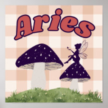 アリー〔占星術の〕十二宮図コテージコアフェアリーマッシュルーム