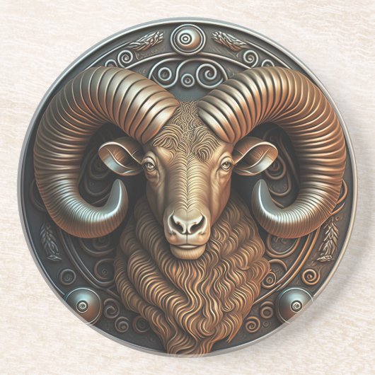 アリー〔占星術の〕十二宮図サインアリー占星術 コースター (正面)