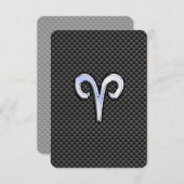 アリー〔占星術の〕十二宮図サインオンチャコールカーボンファイバープリント (正面/裏面)