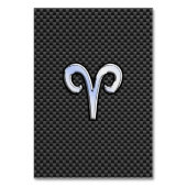 アリー〔占星術の〕十二宮図サインオンチャコールカーボンファイバープリント テーブルナンバー (正面)