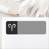 アリー〔占星術の〕十二宮図サインオンチャコールカーボンファイバープリント ラベル (インサイチュ)