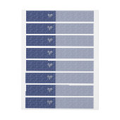 アリー〔占星術の〕十二宮図サインオンネイビーブルーデジタル迷彩柄 ラップアラウンド宛名ラベル (シート)