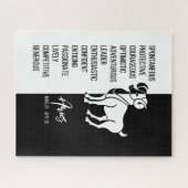 アリー〔占星術の〕十二宮図サインブラック&ホワイトジグソーパズル ジグソーパズル (横)