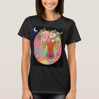 アリー〔占星術の〕十二宮図サイン占星術星占い女性 Tシャツ