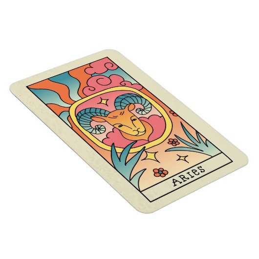 アリー〔占星術の〕十二宮図サイン抽象芸術アートヴィンテージ マグネット (右側)