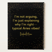 アリー〔占星術の〕十二宮図サイン&引用文モダンギフトエレガントテーマ プランナー手帳 (裏面)