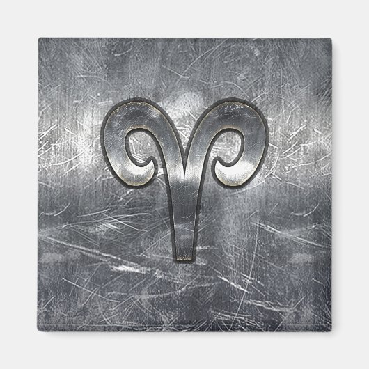 アリー〔占星術の〕十二宮図シンボル産業スタイル マグネット (正面)