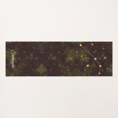 アリー〔占星術の〕十二宮図パーソナライズされたパープル金ゴールドオリエンタル ヨガマット (裏面(横))