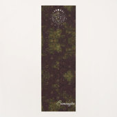 アリー〔占星術の〕十二宮図パーソナライズされたパープル金ゴールドオリエンタル ヨガマット (正面)