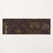 アリー〔占星術の〕十二宮図パーソナライズされたパープル金ゴールドオリエンタル ヨガマット (正面(横))