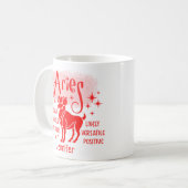 アリー〔占星術の〕十二宮図パーソナライズされた形質占星術 コーヒーマグカップ (正面左)