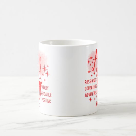 アリー〔占星術の〕十二宮図パーソナライズされた形質占星術 コーヒーマグカップ (中央)