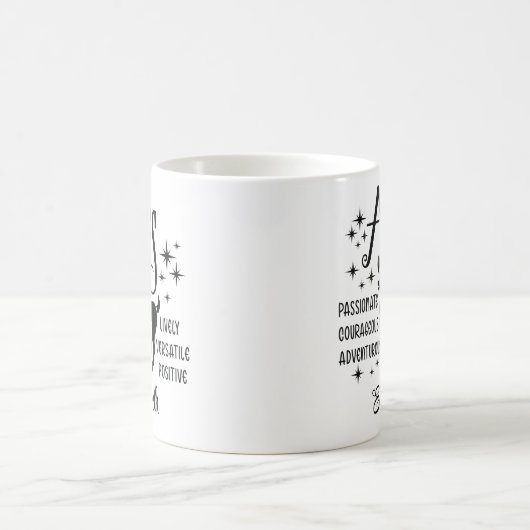 アリー〔占星術の〕十二宮図占星術名前をカスタムする コーヒーマグカップ (中央)
