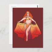 アリー〔占星術の〕十二宮図女神アートベリーダンサーアストロロジー ポストカード (正面/裏面)
