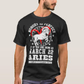 アリー〔占星術の〕十二宮図3月22日女性男誕生日パーティーCos Tシャツ (正面)