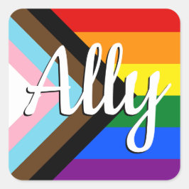 アリー |進行状況プライドフラグ スクエアシール