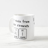 アリ定期テーブル名mug コーヒーマグカップ (正面左)