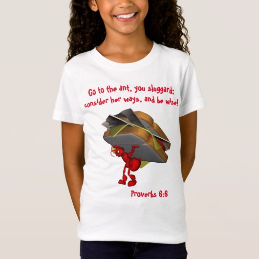 アリ箴言6:6 Tシャツ (正面)