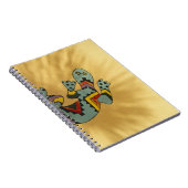 アリ色彩の鮮やかゾナ州ツーソン、壁に付いているゲッコトカゲ ノートブック (右側)