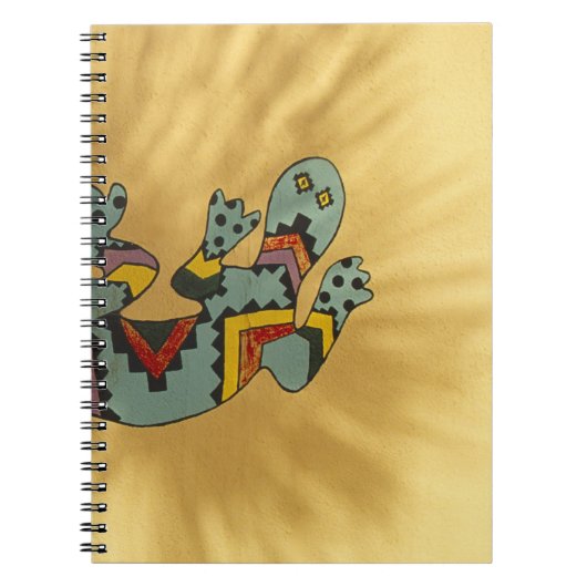 アリ色彩の鮮やかゾナ州ツーソン、壁に付いているゲッコトカゲ ノートブック (正面)